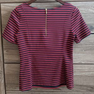 Banana Republic Striped Blouse w/Zipper